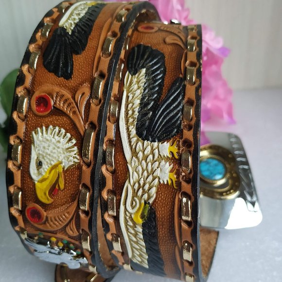 Cintos Imperial Other - ⭐️HOST PICK⭐️🐎Vintage Cintos Imperial Belt Mexican Leather With Eagle Design